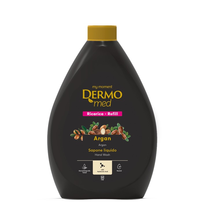 Rezerva Sapun lichid crema Dermomed cu argan, 1000 ml