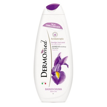 Gel de dus Dermomed cu talc si iris, 750 ml Gel de dus Dermomed cu talc si iris, 750 ml
