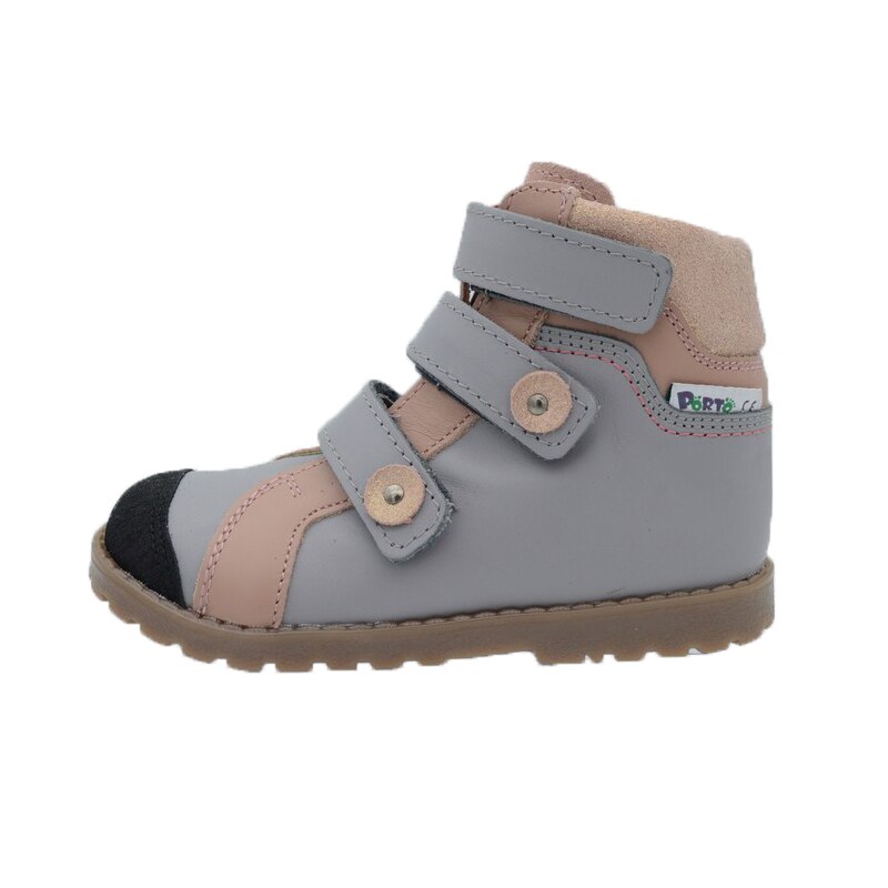 Ghete ortopedice din piele fete Porto 5200-84, Gri 16369
