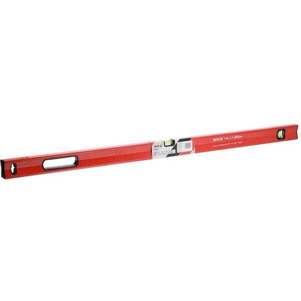 Nivela Yato, cu 2 bule, din aluminiu, 1200mm