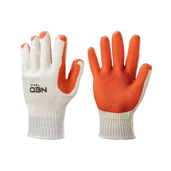 Manusi bumbac, poliester, acoperire cauciuc, marime XL, NEO Manusi bumbac, poliester, acoperire cauciuc, marime XL, NEO