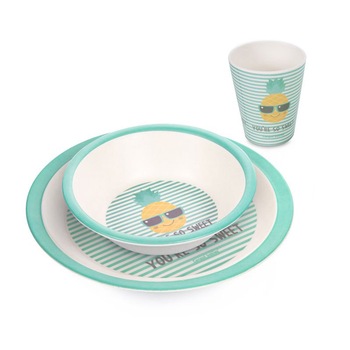Set 3 piese pahar, farfurie si bol pentru copii Canpol Babies Bamboo Dinner 09/226V, Verde 12+ luni Set 3 piese pahar, farfurie si bol pentru copii Canpol Babies Bamboo Dinner 09/226V, Verde 12+ luni