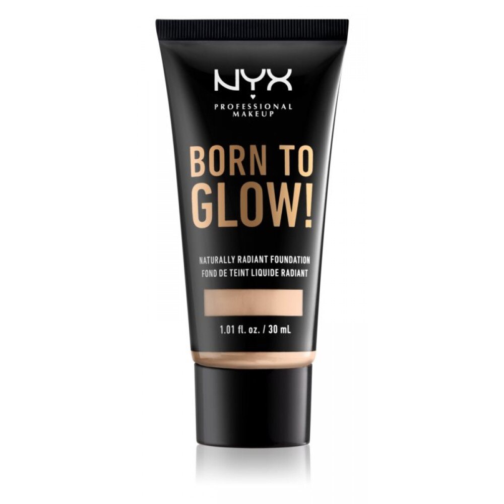 Fond de ten born to glow NYX cu acoperire medie , light ivory 30 ml