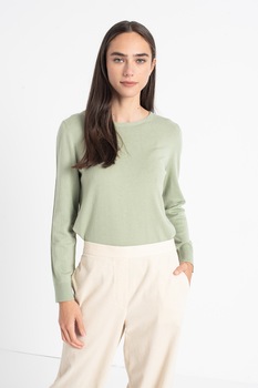 Marc O'Polo, Pulover tricotat fin din amestec de lana, Verde pal, XL Marc O'Polo, Pulover tricotat fin din amestec de lana, Verde pal, XL