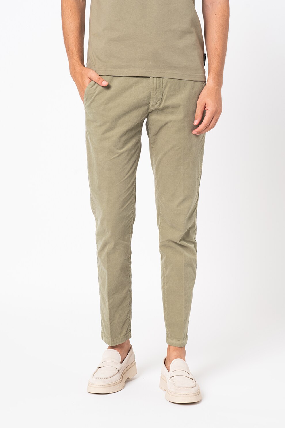 Marc O'Polo, Pantaloni chino cu snur, Verde sparanghel