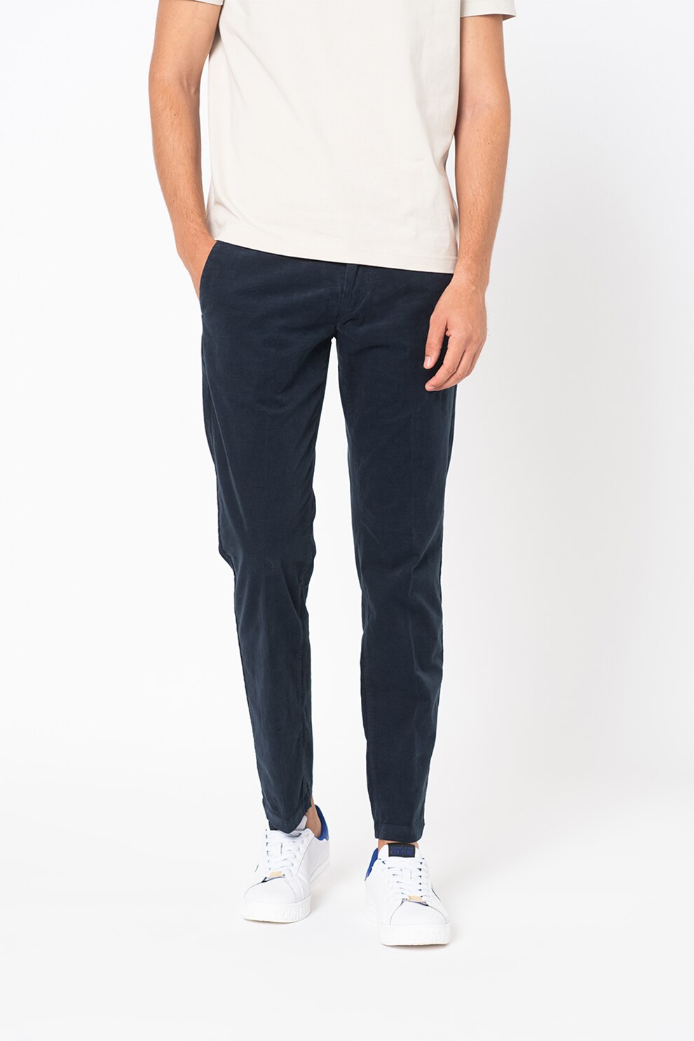 Marc O'Polo, Pantaloni chino cu snur, Bleumarin