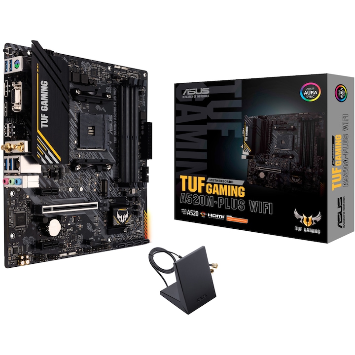 Asus Tuf Gaming A520M-PLUS WIFI alaplap, AM4 foglalat
