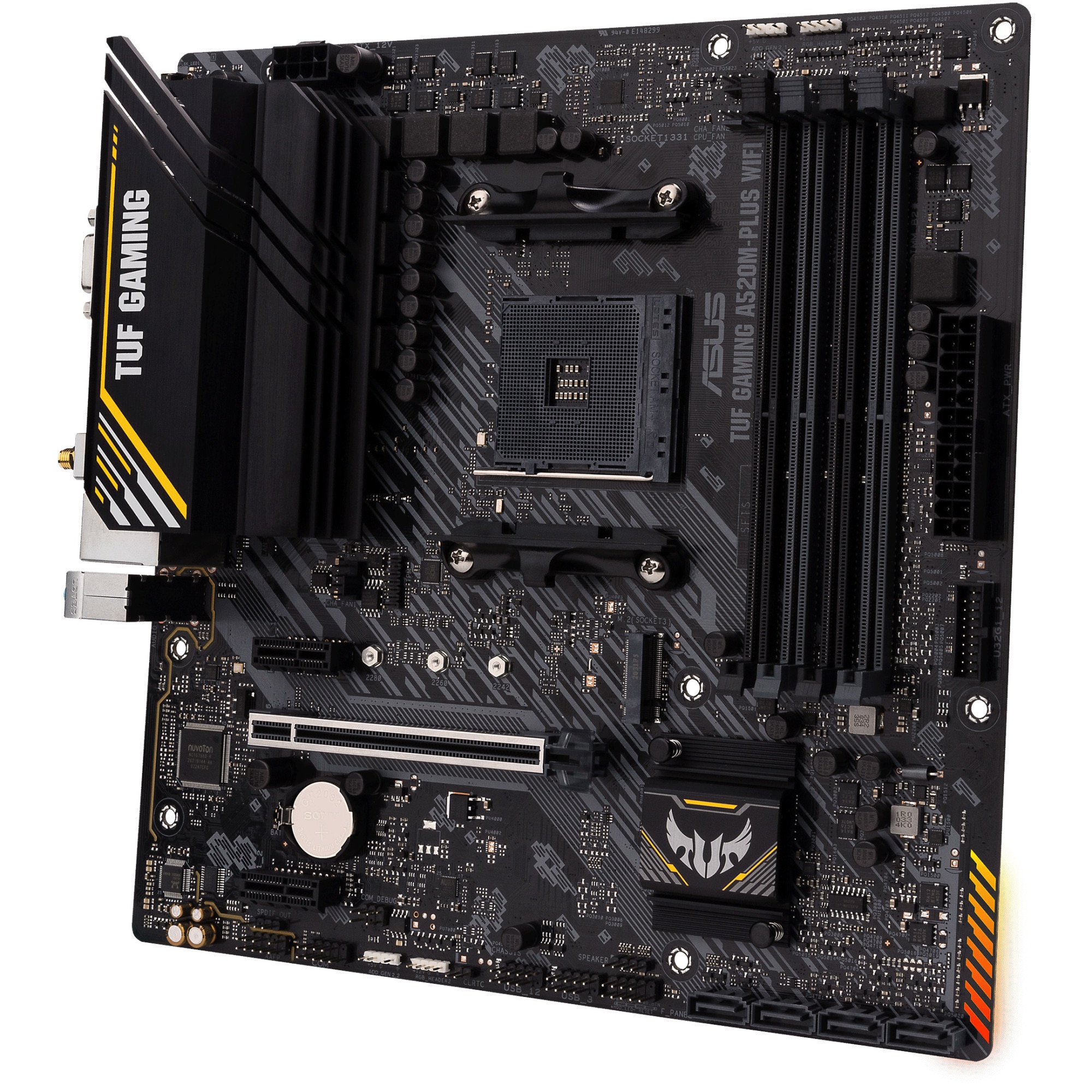 Placa de baza ASUS TUF GAMING A520M-PLUS WIFI, Socket AM4 - eMAG.ro