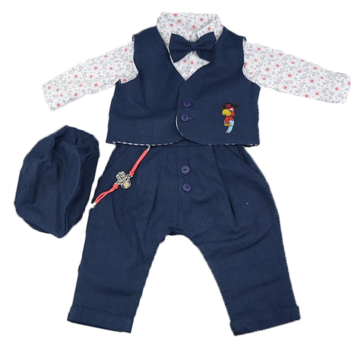 Stílusos 6 részes öltöny fiúknak Fashion Kids CSS-2-62, sötétkék 62 CM