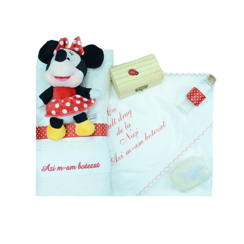 Trusou botez Fete Mini Bimbi Minnie Mouse TMB-07-0-6-luni, Multicolor