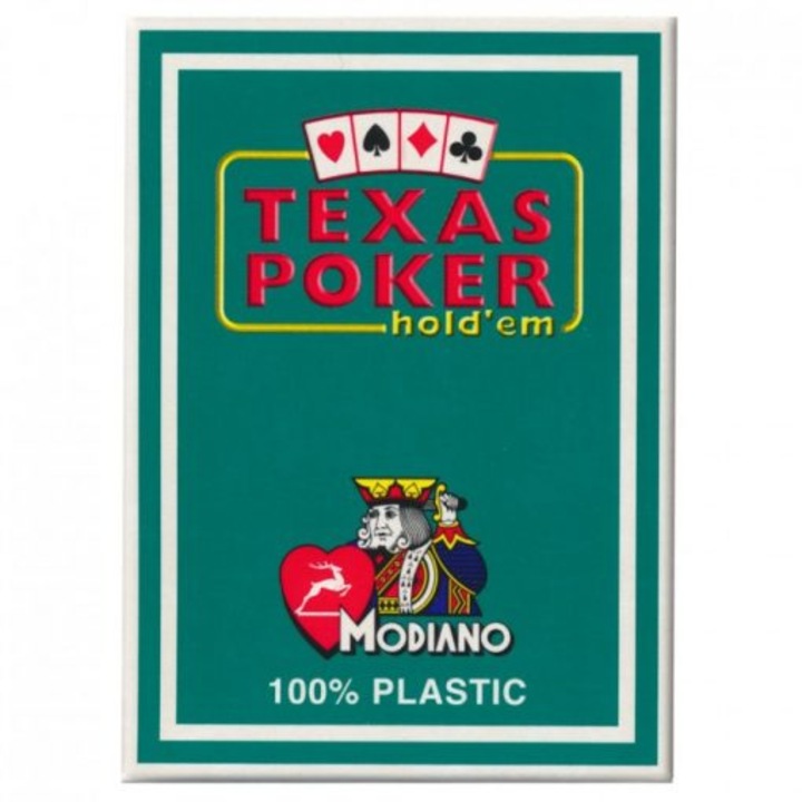 Покер карти Texas Poker Plastic Modiano, Зелен