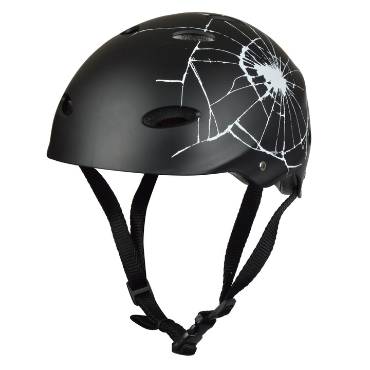 Casca protectie sport, Apollo, Plastic, 58 - 62 cm, Negru, L