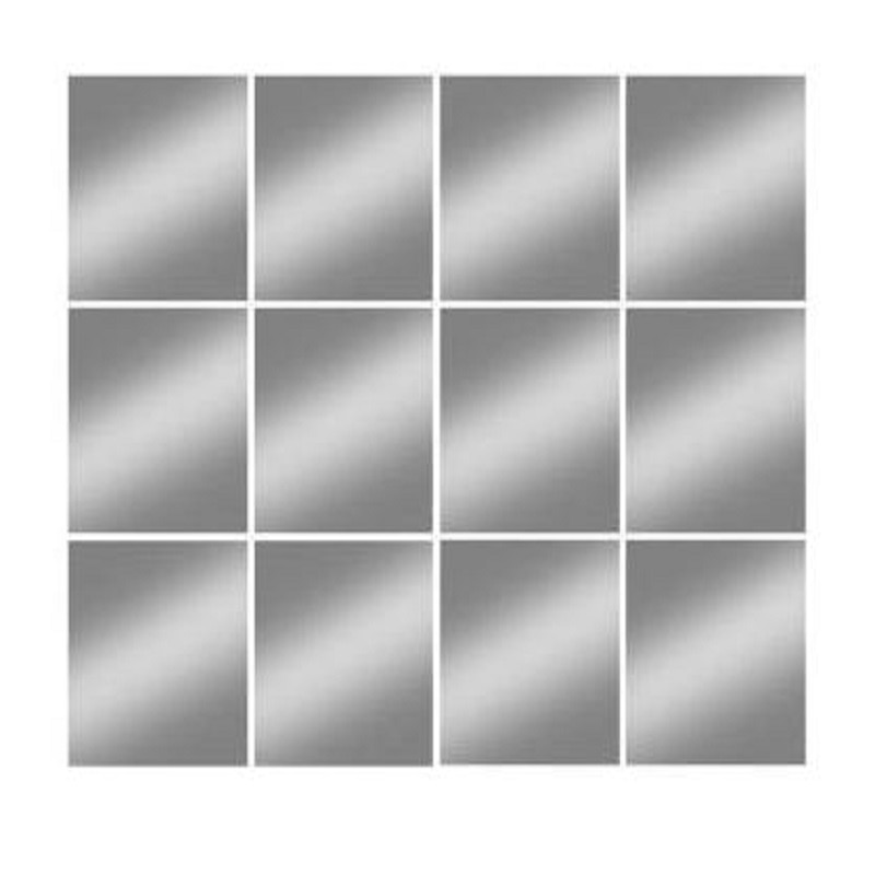 Set 12 buc Oglinda cristal, design, patrata SQUARE 15 x 15 cm