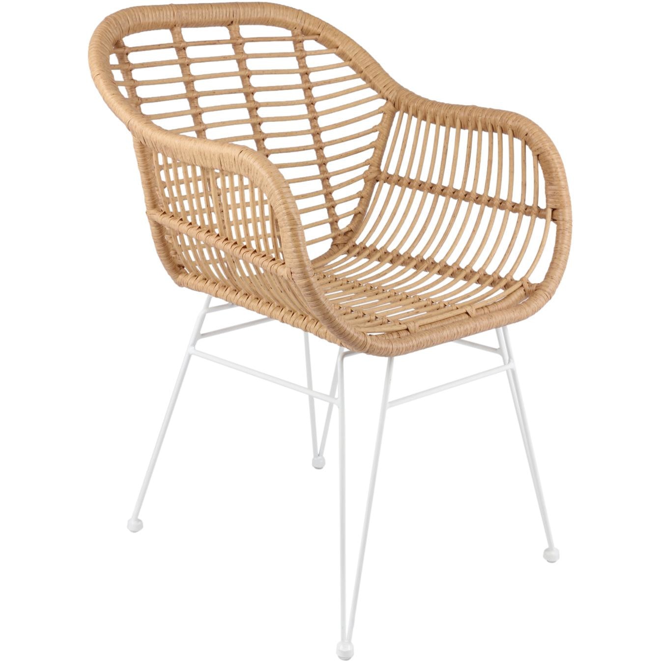 Set 2 buc Scaun Costa tesut , ,picioare albe, 59 x 81 cm