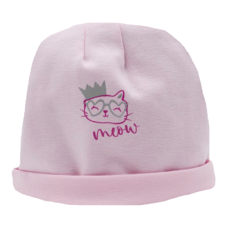 Caciula pentru fete Mini Bimbi MNN-15, Roz 42 cm