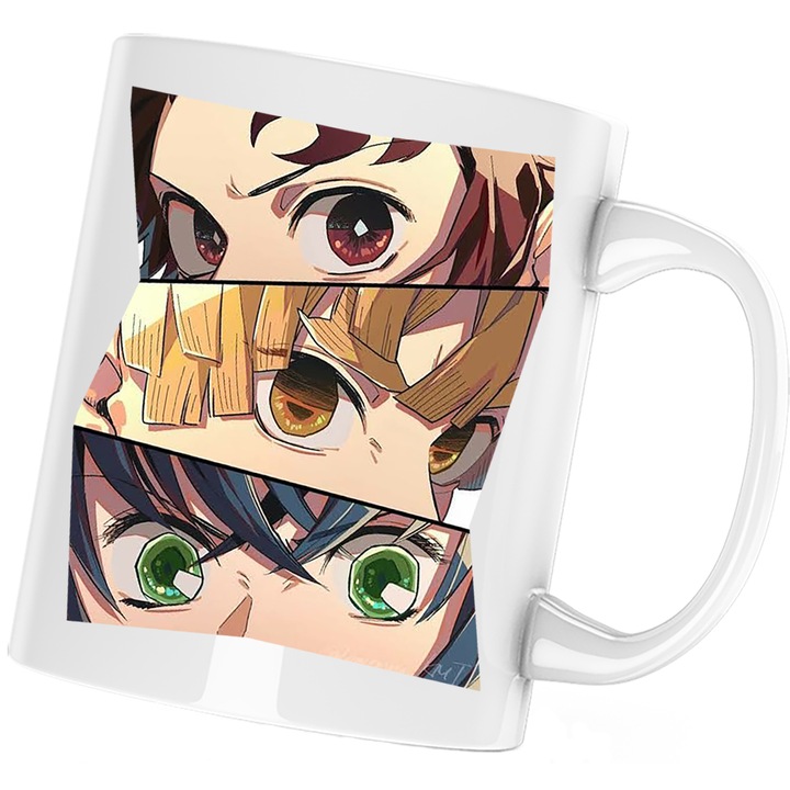 Чаша Demon Slayer Priviri Gingase Kimetsu no Yaiba, Бял, 330 мл