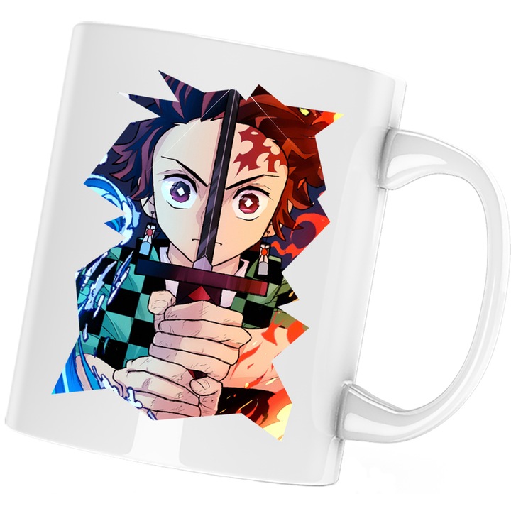 Чаша Demon Slayer Tanjiro Kamado Tiktok, Бял, 330 мл