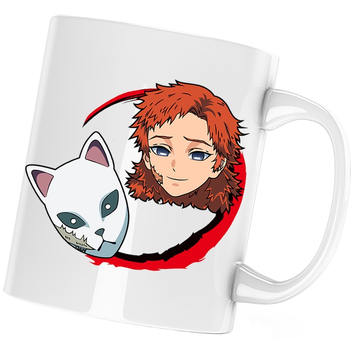 Чаша Demon Slayer Sabito Japan Girl, Бял, 330 мл