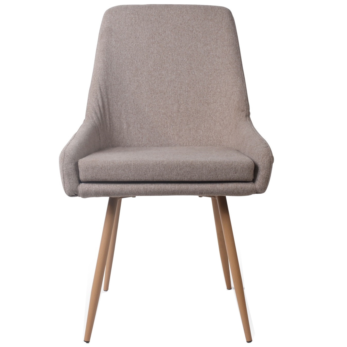 Scaun dining pentru bucatarie sau living, sezut, spatar si picioare din metal, tapitat complet, dimensiune 49x44x91cm, QZY1718/MARO Deschis