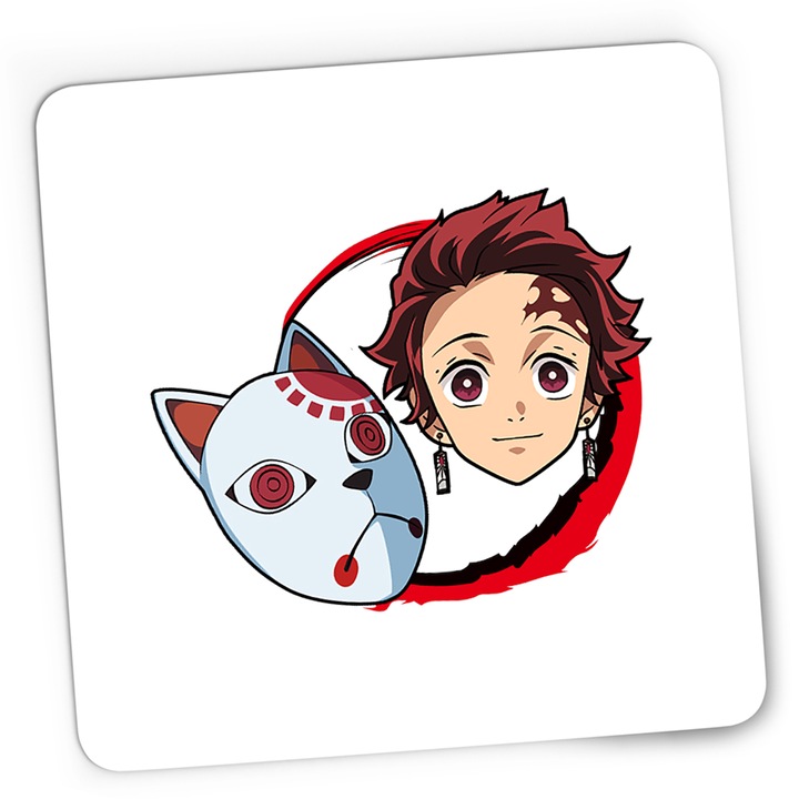 Гейминг подложка за мишка Demon Slayer Tanjiro Kamado Masca Japoneza, 21x19 см