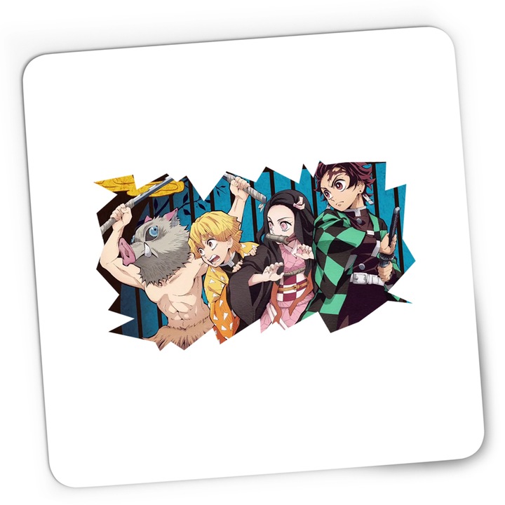 Подложка за мишка Gaming Demon Slayer Анимационен анимационен постер, 21x19 см