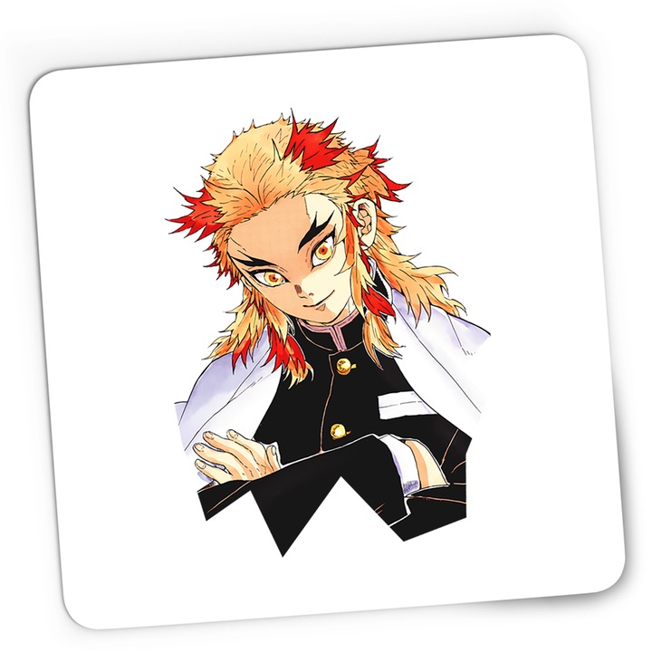 Гейминг подложка за мишка, Gaming Demon Slayer Kyojuro Rengoku Cool, 21x19 см