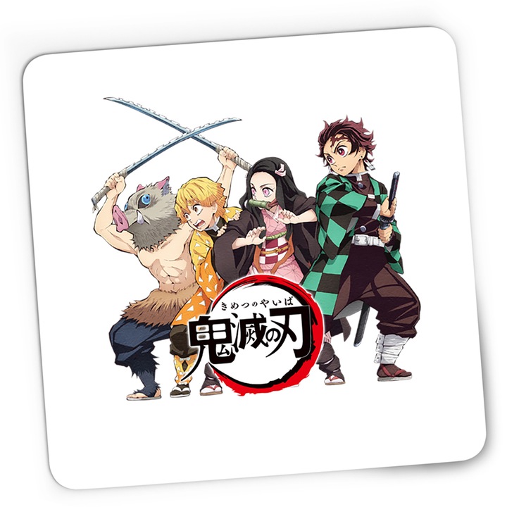 Гейминг подложка за мишка, Demon Slayer All Gang Anime, 21x19 см