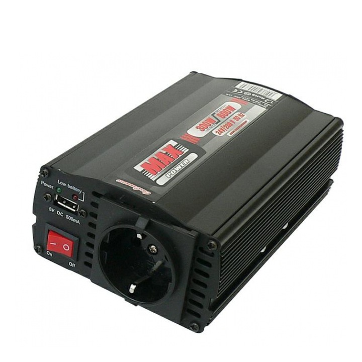Invertor auto 300w cu usb 12V