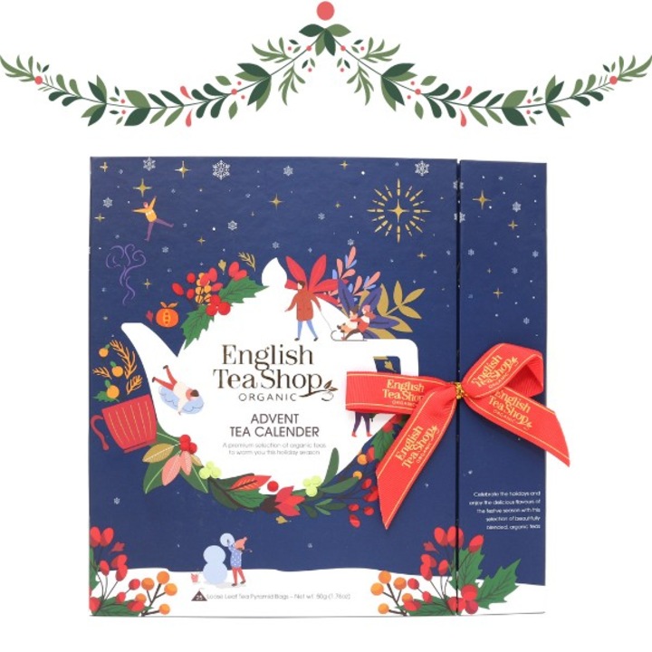 English Tea Shop Kék Masnis Adventi Kalendárium - piramis, 25 db, 37,5 g