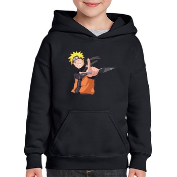 Hanorac copii Naruto Shippuden Boruto Manga Haine Anime, Negru Hanorac copii Naruto Shippuden Boruto Manga Haine Anime, Negru