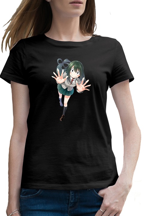 Női Póló Boku No Hero Academia Ochaco Uraraka, Fekete