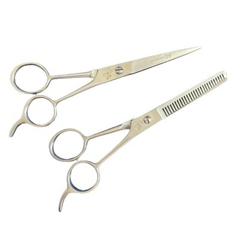 Set 2 foarfece tuns si filat,profesionale,AG, usoare din otel inoxidabil,6,5 Set 2 foarfece tuns si filat,profesionale,AG, usoare din otel inoxidabil,6,5