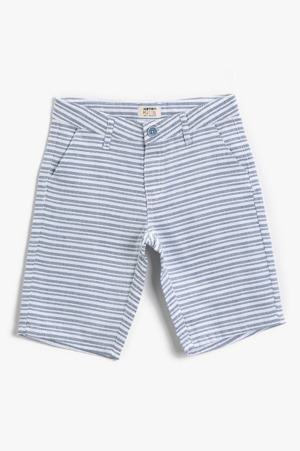 KOTON, Pantaloni scurti de bumbac cu imprimeu, Albastru/Alb, 122-128 CM