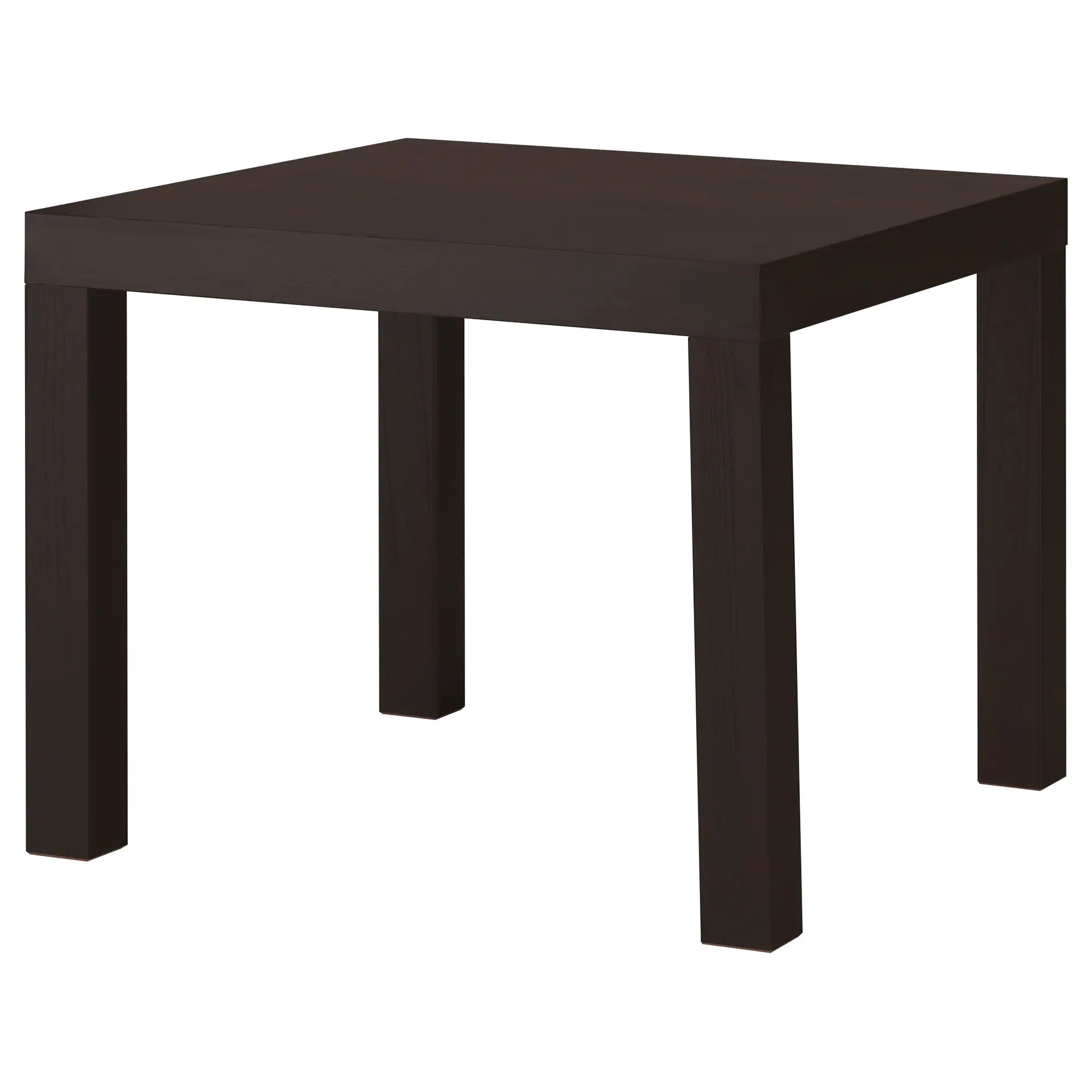 Masuta pentru servit, multifunctionala, tip masuta cafea, PAL/MDF, negru-maro, 55x55 cm