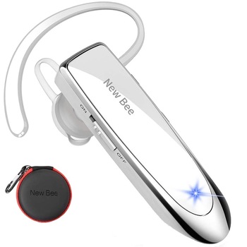 Casca New Bee Bluetooth V5.0, Handsfree, wireless, Reincarcabile, Stereo, Alb Casca New Bee Bluetooth V5.0, Handsfree, wireless, Reincarcabile, Stereo, Alb