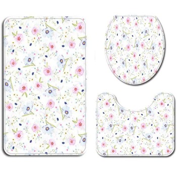 Set 3 Covorase Baie FizioTab, Antiderapante, Model Floricele Set 3 Covorase Baie FizioTab, Antiderapante, Model Floricele