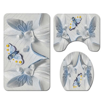 Set 3 Covorase Baie FizioTab, Antiderapante, Model Ingeri Set 3 Covorase Baie FizioTab, Antiderapante, Model Ingeri