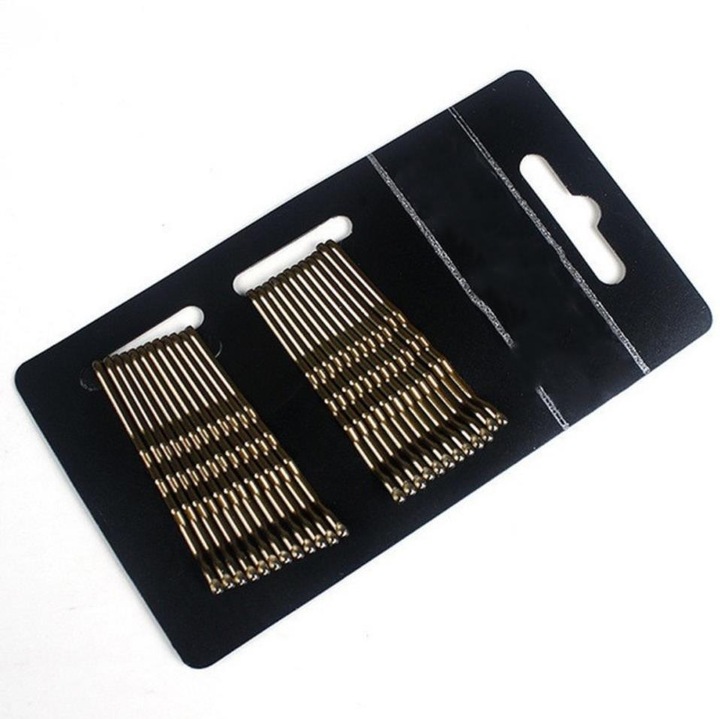 24 db-os Pili-Paradise hajcsat készlet, fém, szürke