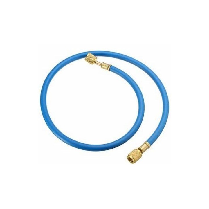 Furtun incarcare refrigerant, Reporshop, 1/4 x 1/4, Teflon, 90 cm, Albastru