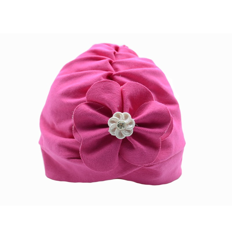 Turban pentru fete Mic Pitic T20FC-40-cm, Fucsia 1-3 luni