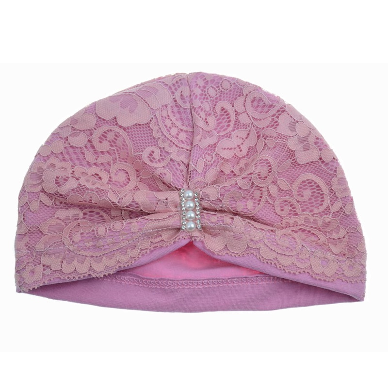 Turban pentru fete Mic Pitic FTRZ-42-cm, Roz 1-3 luni
