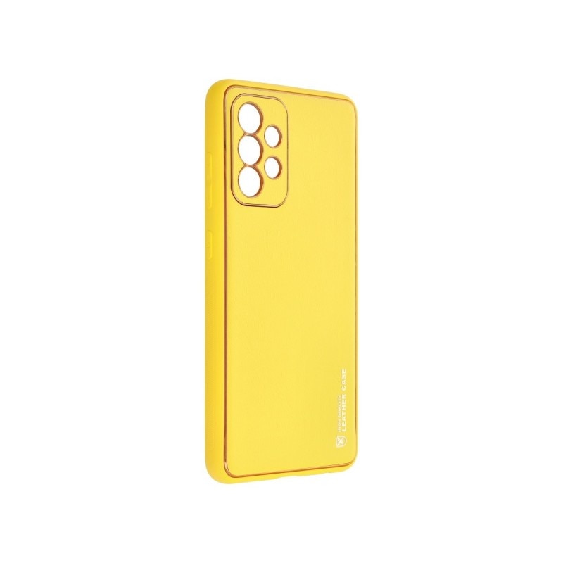 Husa Spate Cu Protectie La Camera Forcell Leather Compatibila Cu Samsung Galaxy A52 4G / A52 5G, Piele Ecologica, Galben