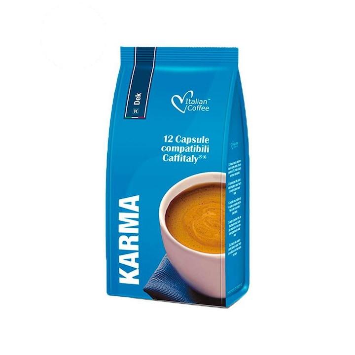 Комплект от 12 капсули кафе Deca Karma, съвместими с Caffitaly / Cafissimo / Beanz, италианско кафе