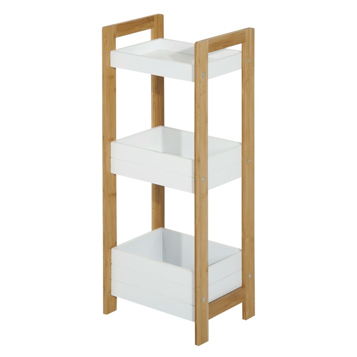 Шкаф HOMCOM, Мултифункционален и компактен, MDF, 27,5х20,8х74 см, Бял