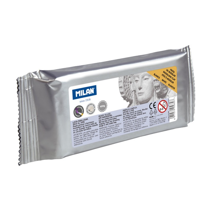 Глина за Моделиране Milan, 400 g, Бяла