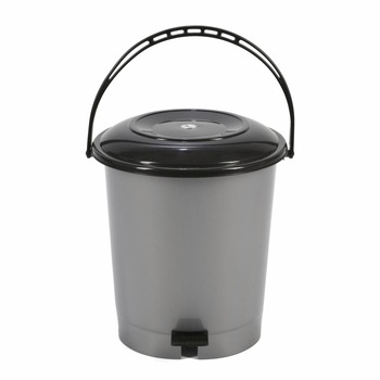 Cos gunoi Heinner cu pedala 11.7 L , argintiu Cos gunoi Heinner cu pedala 11.7 L , argintiu