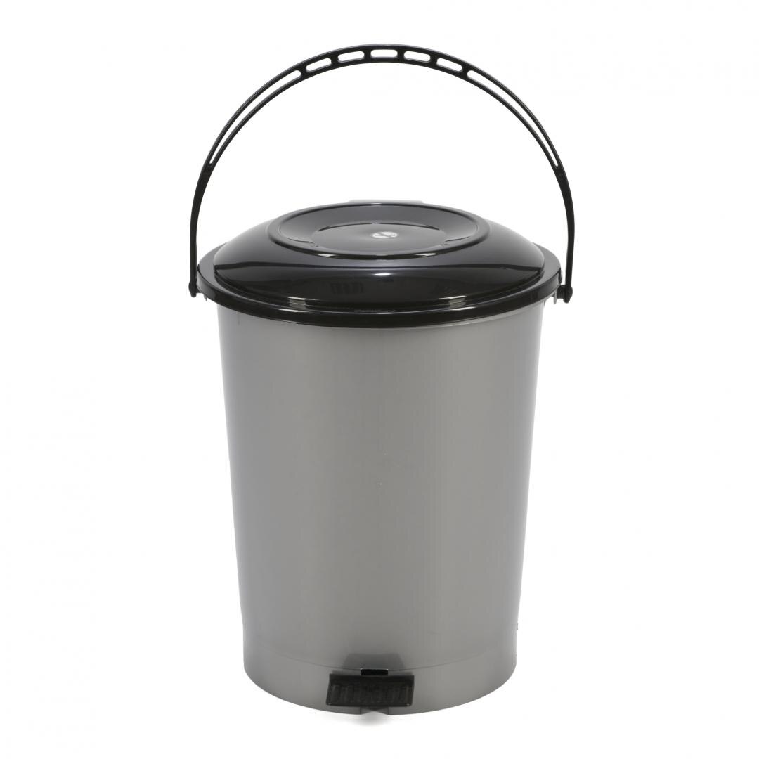 Cos gunoi Heinner cu pedale , 17L , argintiu