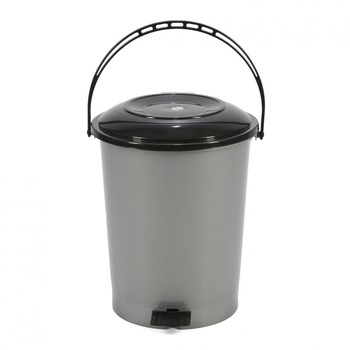 Cos gunoi Heinner cu pedale , 17L , argintiu Cos gunoi Heinner cu pedale , 17L , argintiu