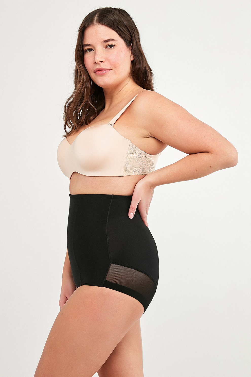 Penti, Chiloti modelatori cu garnituri de plasa, Negru