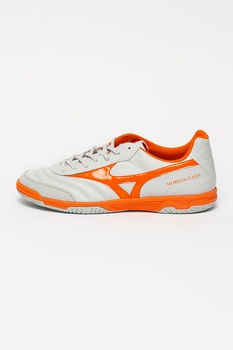 Mizuno, Pantofi pentru fotbal Morelia Sala Classic, Gri deschis/Oranj Mizuno, Pantofi pentru fotbal Morelia Sala Classic, Gri deschis/Oranj